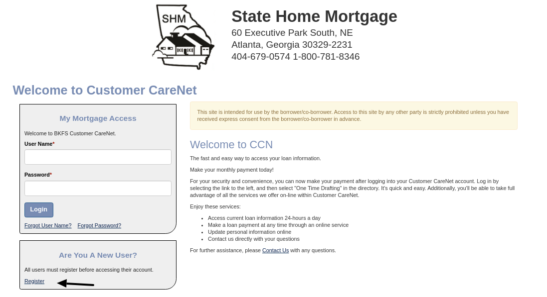 State Home Mortgage Register