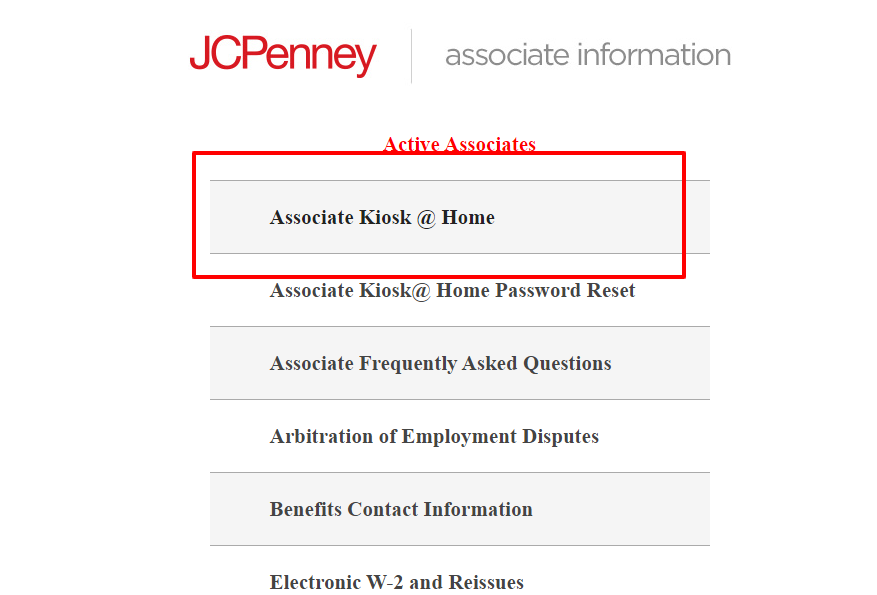 jcp associate kiosk login