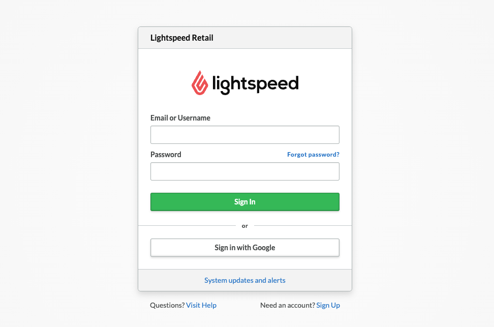 lightspeed retail login