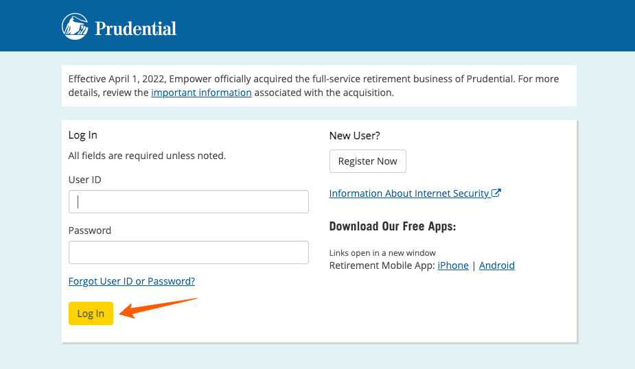 Prudential Retirement Login