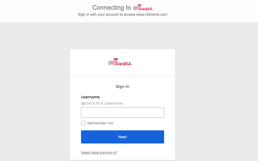 chick-fil-a employee login page