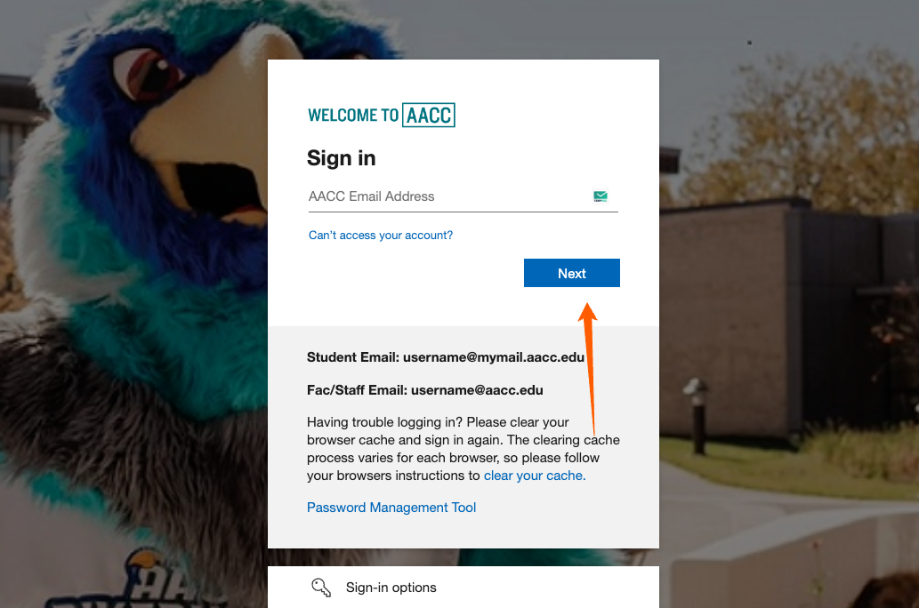 myaacc login page