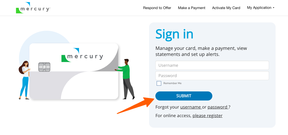 Mercury Card Login
