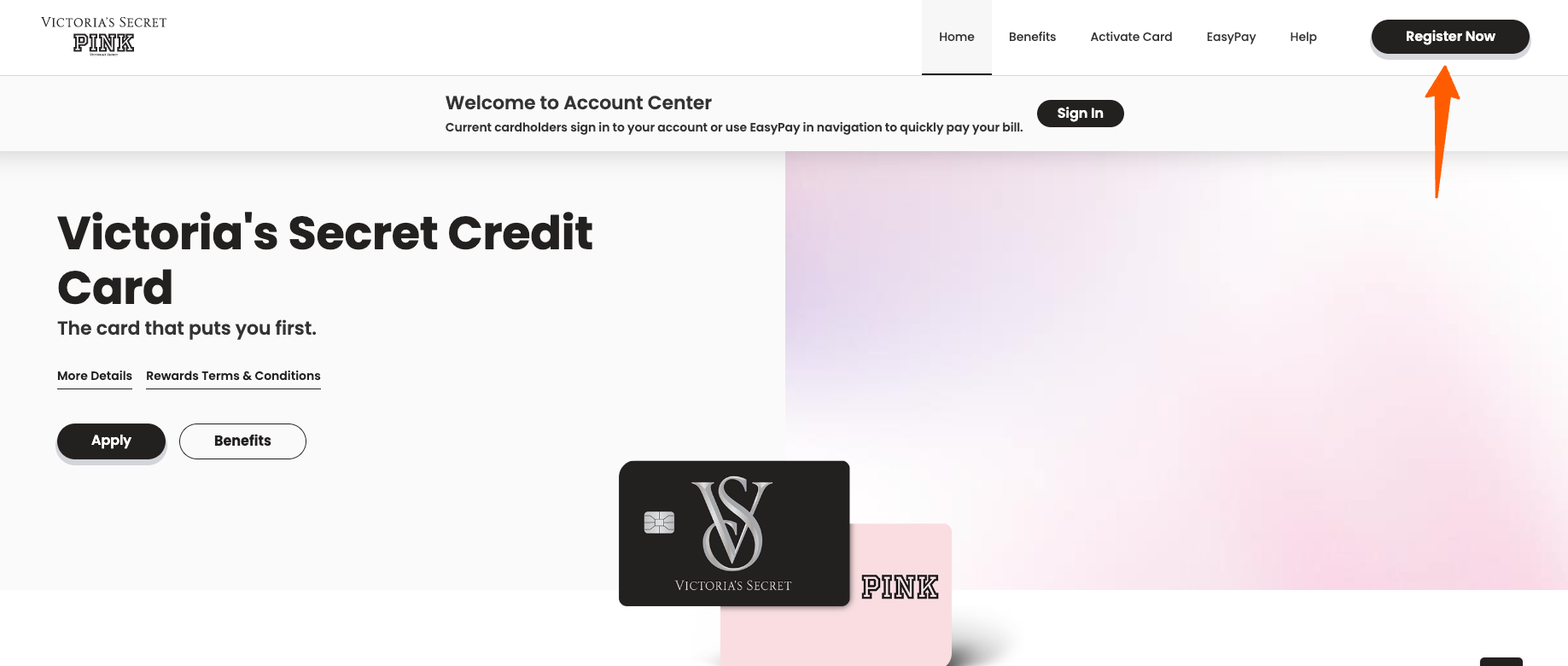 register for Victoria Secret Credit Card